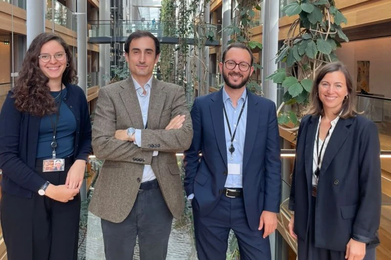 Rémi Collombet with representatives of Efficient Buildings Europe members in the European Parliament in Strasbourg