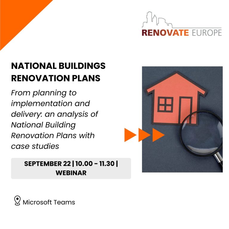 National Building Renovation Plans, from planning to delivery